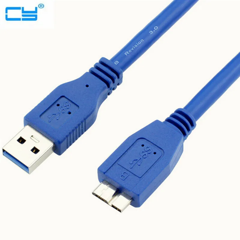 

USB 3.0 A Male AM to Micro B USB 3.0 Micro B Male USB3.0 Cable in Blue 0.3m 0.6m 1m 1.8m 1.5m 3m 5m