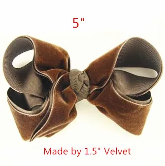 60pcs Vintage Big Velvet Bow Hair Pin Up Barrette Clip Retro Hair
