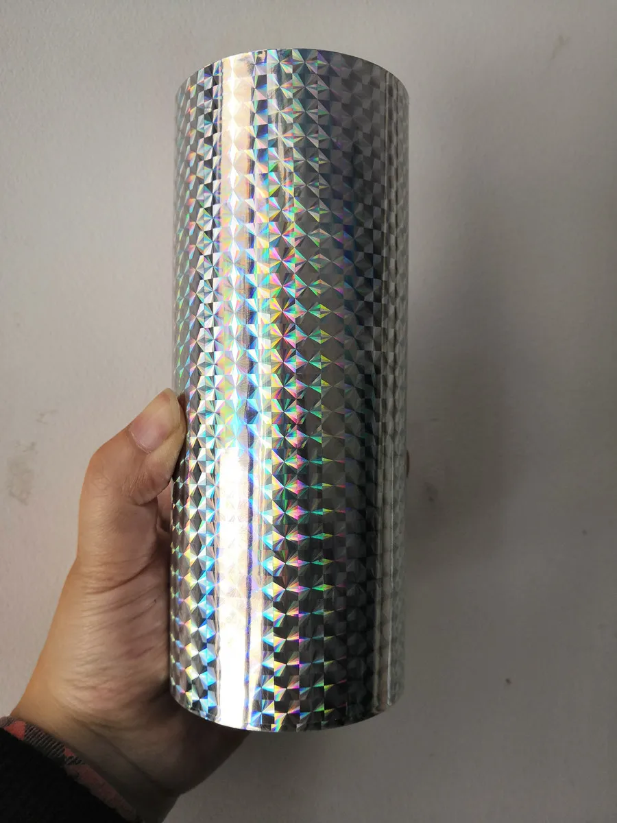 holographic foil silver color checker B02 design hot stamping foil