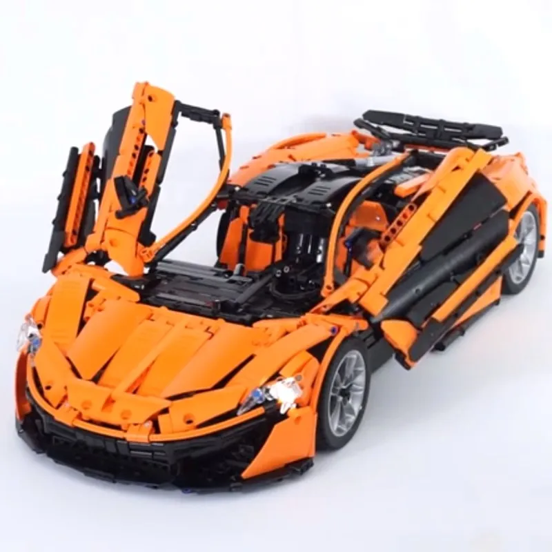 

New Technic MOC-16915 Orange Super Racing Car fit legoings technic city Building Blocks Bricks Toy Model Christmas diy Gift kid