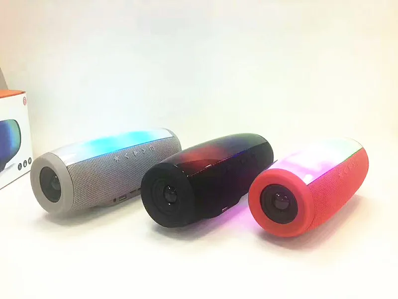 Беспроводной Bluetooth динамик водонепроницаемый портативный бум бокс напольная бас Колонка громкий динамик сабвуфер звуковая коробка с FM для телефона - Цвет: Красный