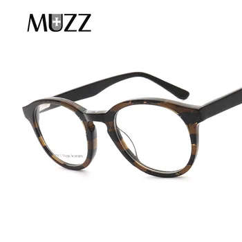 

MUZZ 2018 Glasses Women Eyeglasses High quality Men Circular Frame Stripe Brand Designer Frames Myopia Optical Frames 2018 Glass