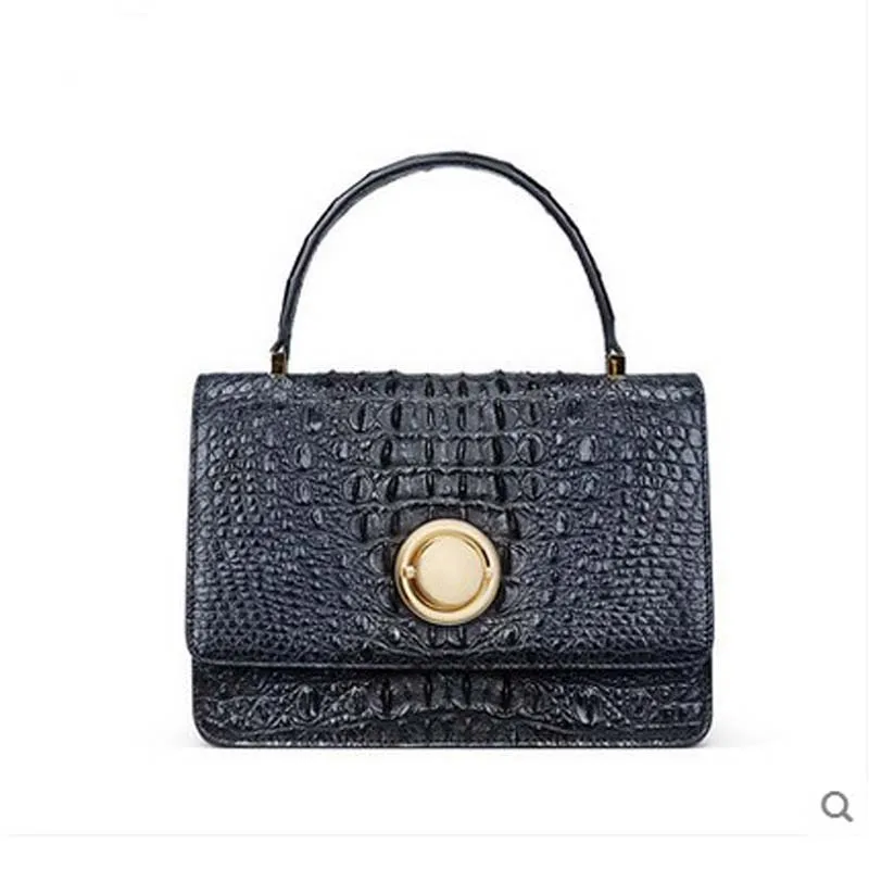 

2018 gete New alligator skin women bag thailand real crocodille skin women handbag messenger bag handbag Lady small square bag