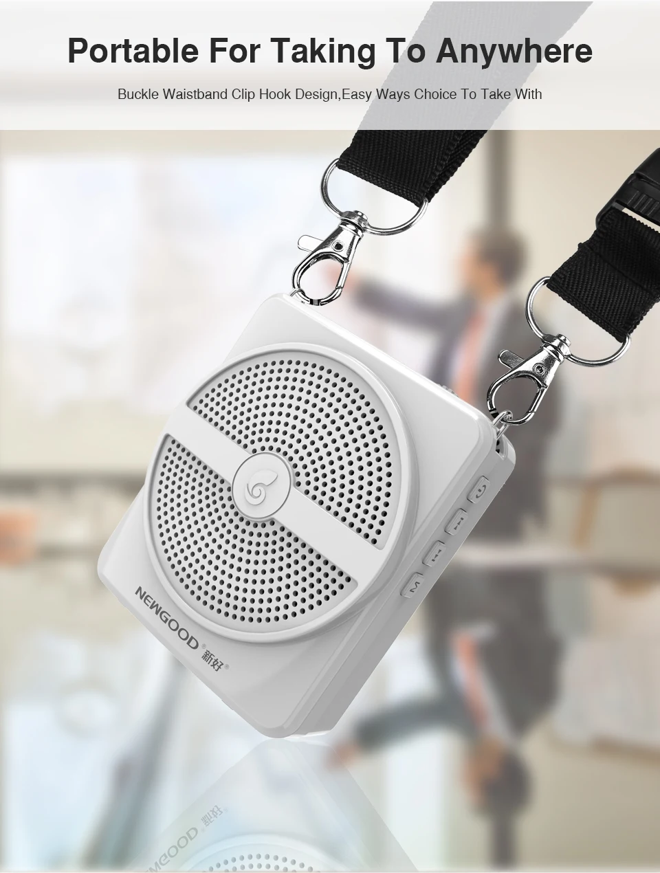 Wired Mini Audio Speaker Portable Voice Amplifier Natural Sound Microphone Loudspeaker TF card MP3 for Teacher Tour Guide Speech (4)