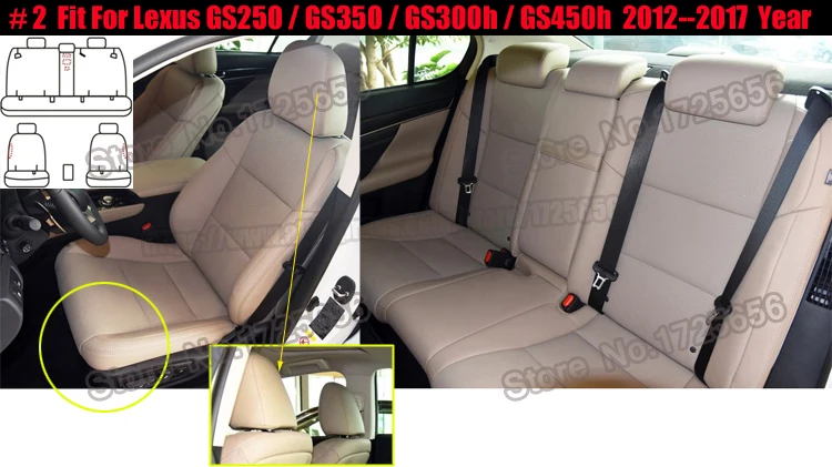 AutoDecorun специальные чехлы на сиденья для Lexus GS300 GS350 GS430 GS450h GS300h GS250 сидений автомобиля набор сиденье поддерживающие аксессуары