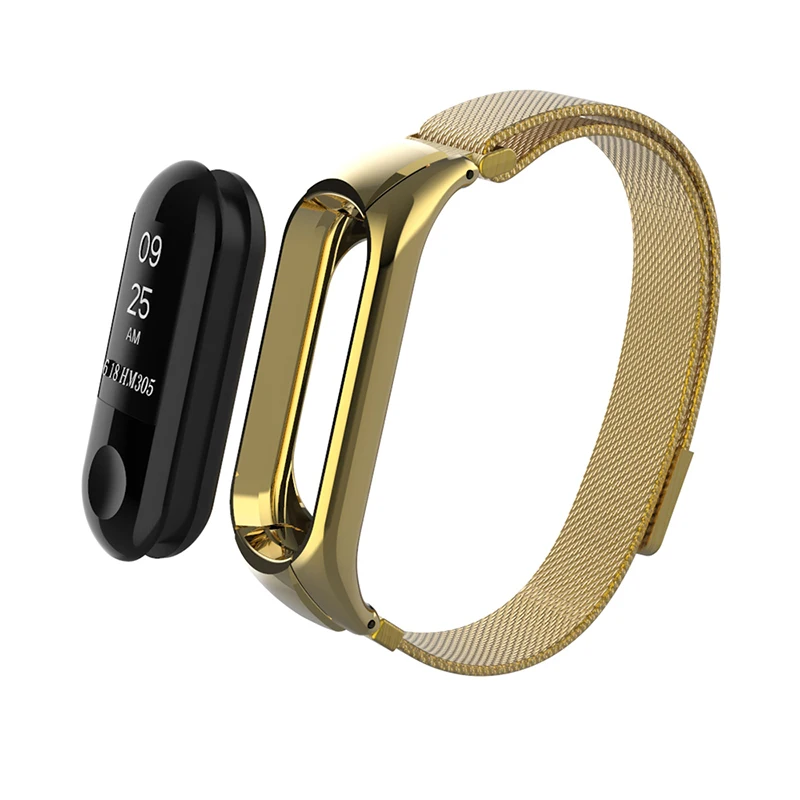 Ремешок на запястье для Xiaomi mi 3 браслета Безвинтовой для Xiaomi mi Band 3 Смарт-часы металлический ремешок из нержавеющей стали mi Band 3