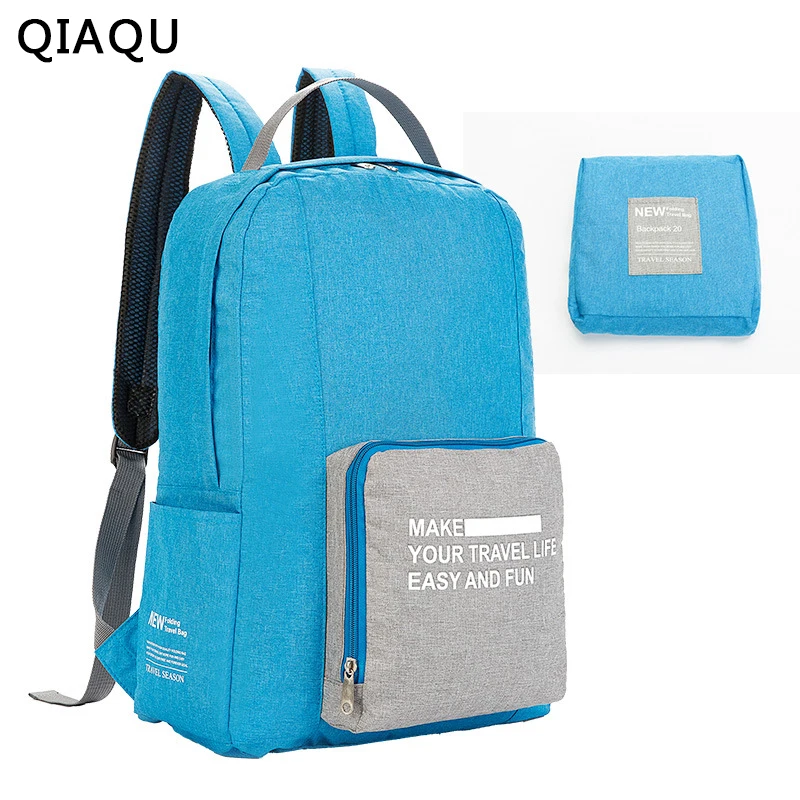 

QIAQU Ultralight Folding Backpack Waterproof Camping Backpack Nylon Sport Pack Mini Folding Travel Backpack