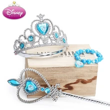 Дисней Принцесса Эльза Анна сердце Корона палочка серьги кольцо Набор для девочек подарок на день рождения Дисней макияж набор