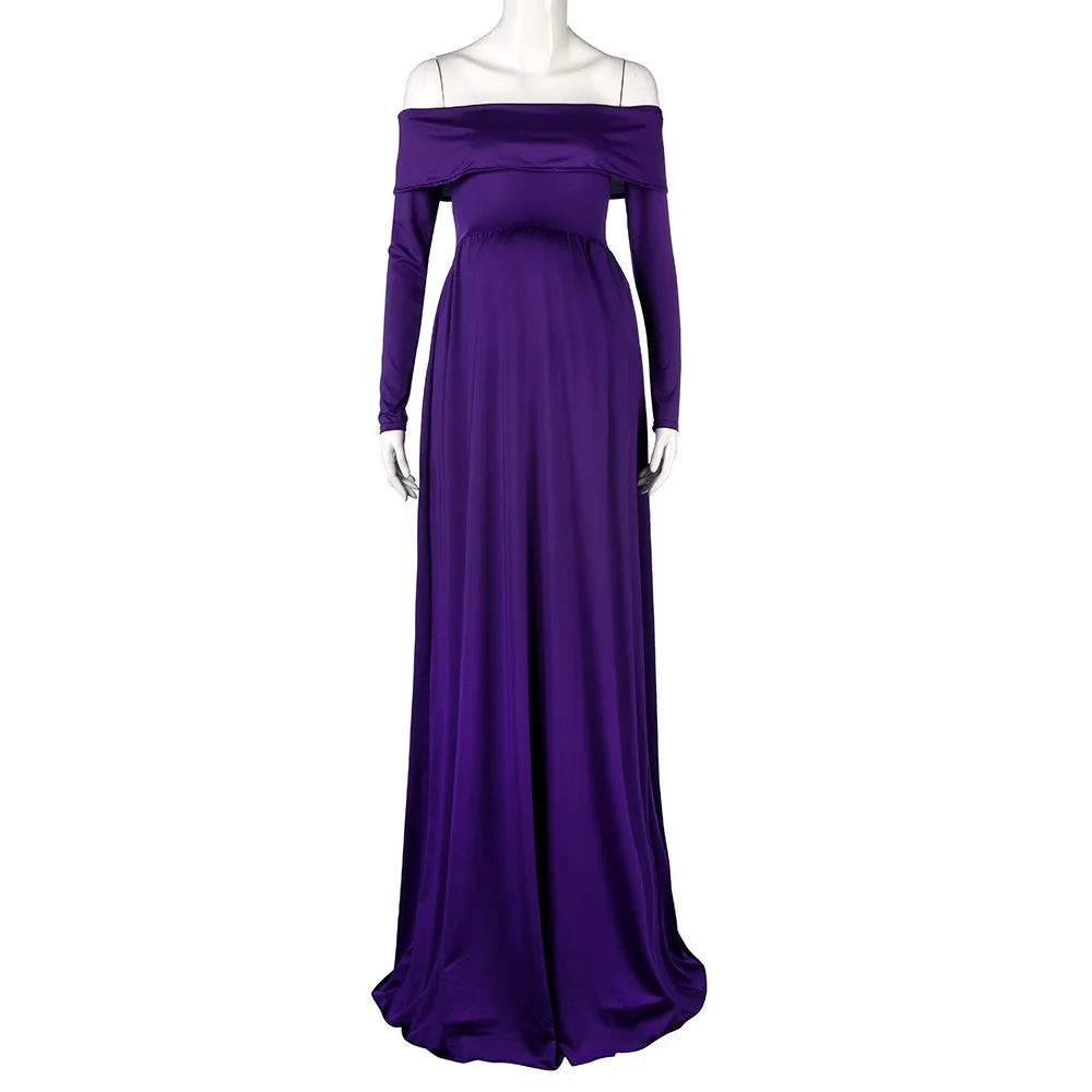 

clothes for pregnant women dress female women's dresses for pregnant Cowl Neck Sexy Photography Props Off Shoulders dresses