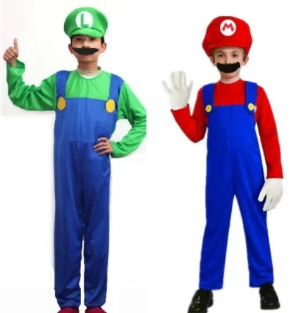 halloween family matching outfits kids super mario brothers mario luigi cosplay costumes clothing set party costumes