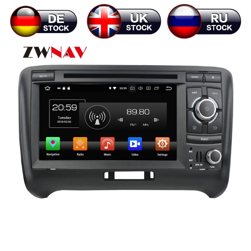 

7 Inch Android 8 4+32G Car DVD Player GPS navigation For Audi TT 2006-2013 headunit multimedia player tape recorder