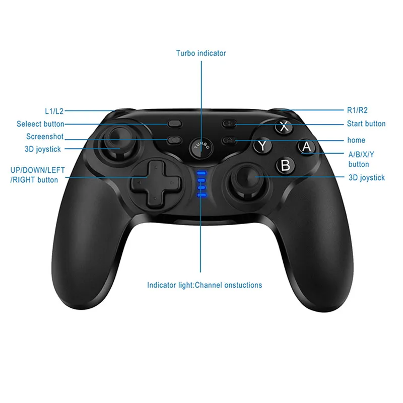 Bluetooth геймпад беспроводной контроллер с функцией вибрации скриншот для Nintendo