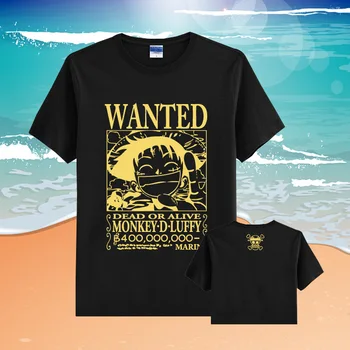 

One Piece T shirt 2 Fashion Japanese Anime Clothing Back Color Cotton T-shirt One Piece cosplay costumes