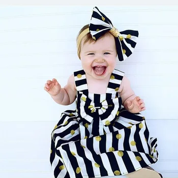 

Summer Stripe Baby Dress Newborn Baby Girl Clothes Dresses Party Clothing Dress For Baby Girl 1 Year Birthday