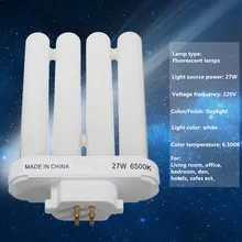 27 Вт компактный Флуоресцентный светильник FML27/65 27 четырехтрубная энергосберегающая лампа белая 6500K светильник ing для гостиной офиса