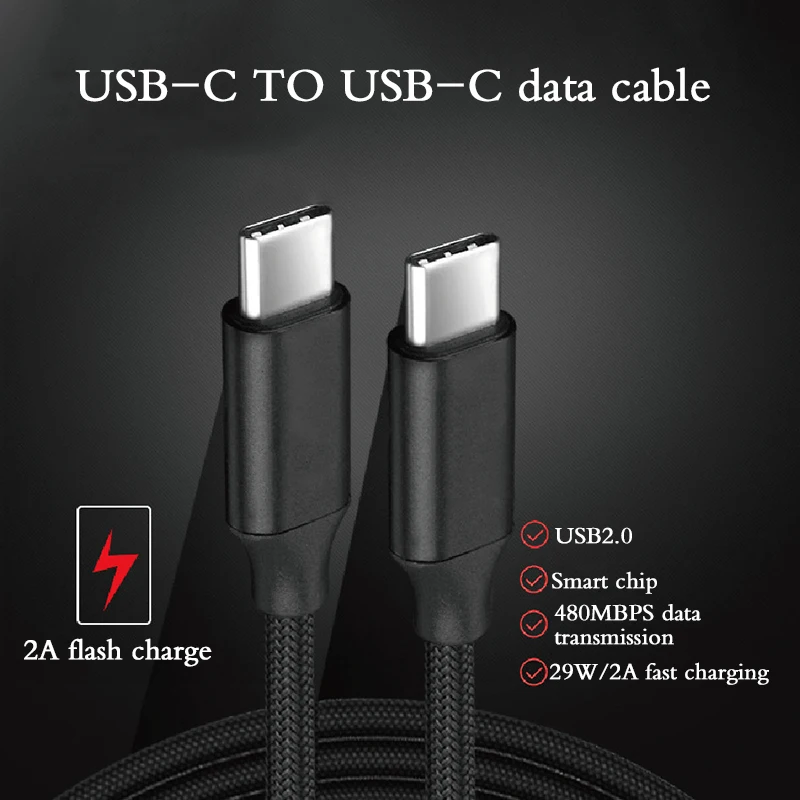 Новый нейлоновый USB 3 1 кабель типа C Быстрая доставка зарядного устройства для
