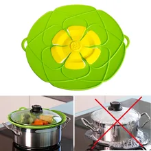 1 UNID Tapa De Silicona Hervir tapa Derrame Tapón Olla/Sartén Tapas de Ollas Utensilios de Cocina cubierta de Flores Piezas de Utensilios de cocina Utensilios de Cocina herramientas