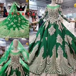 На заказ 2019 vestido de festa кружевное тяжелое Бисероплетение винтажное вечернее платье халат De Soiree с длинными рукавами женское вечернее платье