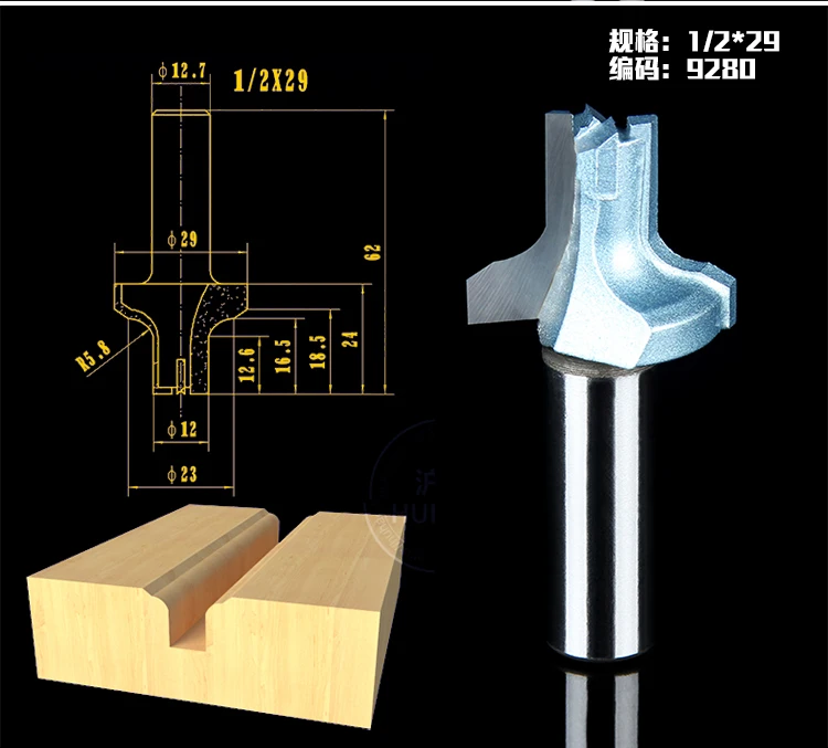 1 шт. пирсинг и круглый над Бит маршрутизатор бит 1/" хвостовик, для деревообработки резак 12,7 мм хвостовик