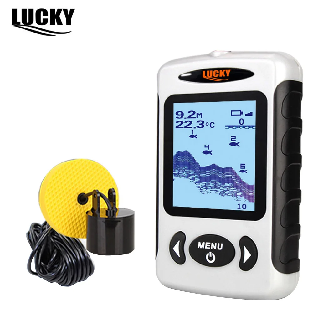 

LUCKY FF718 Intelligent Sonar Fish Finder Top Quality Portabl Fishfinder Sonar Wired Fish Depth Finder Alarm 100M Fishing Tackle