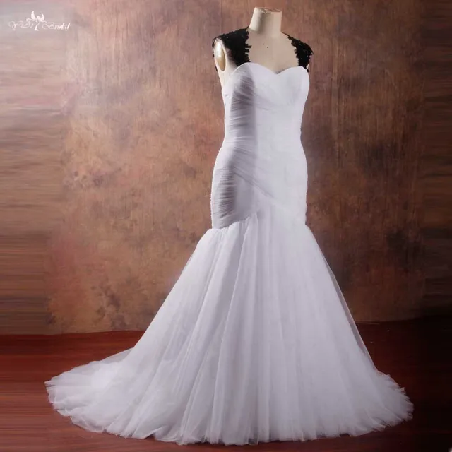 Plus Size Keyhole Back Wedding Dress