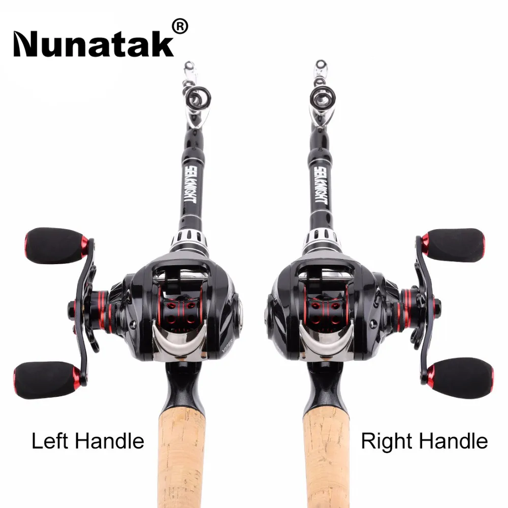 Nunatak Fishing Rods Combo Reels Includes 2.1 M Stem Travel Lure + 6.3: 1/7. 0: 1 11 + BB VIPER1200 / 1200HG Baitcasting