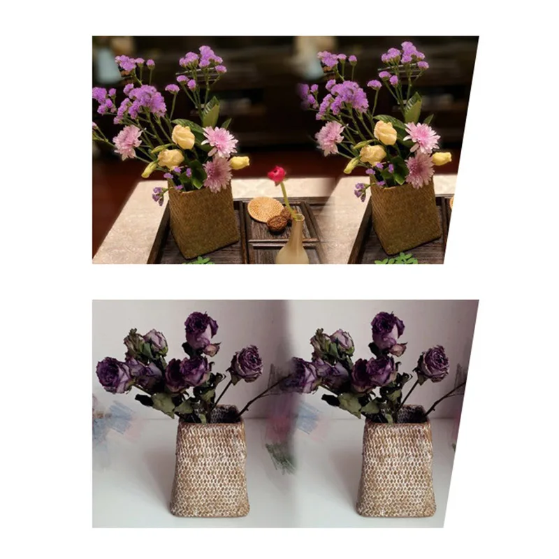 

Handmade Bamboo Storage Baskets Foldable Patchwork Wicker Rattan Garden Flower Pot Planter Basket Home Decor