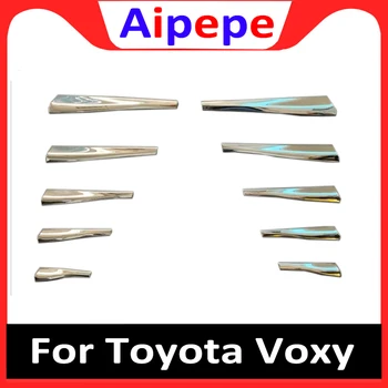 

ABS Chrome Front Fog Light Lamps Cover Trims Foglight Strips Accessories For Toyota Voxy R80 2014 2015 2016 2017 2018