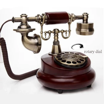 Teléfono Vintage europeo, placa giratoria, Dial giratorio, teléfono fijo antiguo, teléfono, oficina, Hotel, teléfono fijo