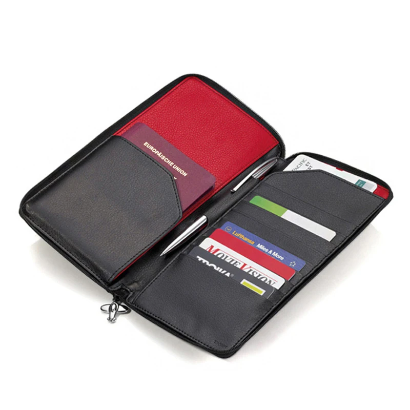 Modern Luxury Brand 100 Cow Genuine Leather Men Travel Wallets