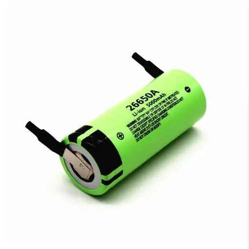 4 шт. аккумулятор для Panasonic 26650A 3,7 V 5000mAh высокой емкости 26650 литий-ионные аккумуляторы+ никель DIY