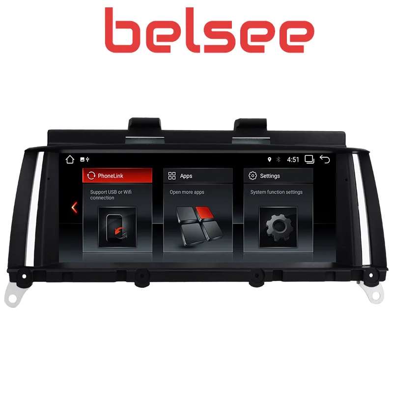 Top Belsee 8.8" 2G RAM Android 8.1 Car GPS Navigation Head Unit Multimedia Radio For BMW X3 F25 (2010-2016) X4 F26 (2014-2016) CIC 3