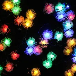 Водонепроницаемые праздничные гирлянды 5 м солнечные садовые светодиодные фонари освещение Сад Украшение дома лампа для рождества