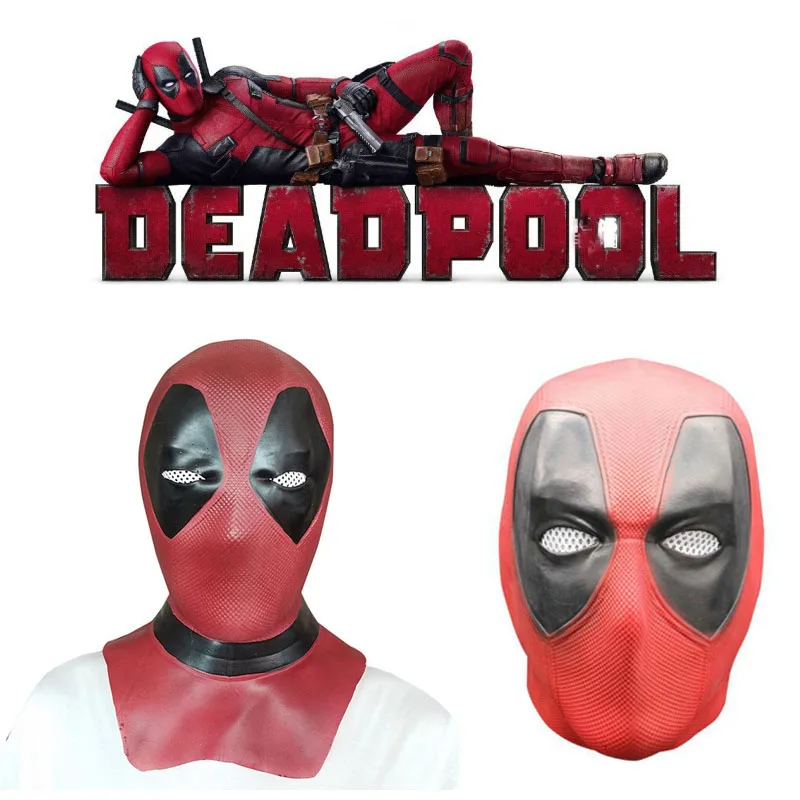 

Hot Sale Movie Deadpool 2 Cosplay Mask Latex Helmet Free size Costume Props Mask Adult Full Head Helmet Deadpool Funny Props