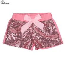 Pudcoco/штаны для маленьких девочек летние свободные шорты с эластичной резинкой на талии с бантом и блестками для детей от 1 до 3 лет, Helen115