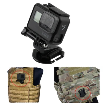 

Aluminum Molle Tactical Vest Connection Base Mount for Gopro 7 6 5 4 SJ4000 SJ7000 SJ8 Xiaomi YI 4K DJI OSMO Action Sony Camera
