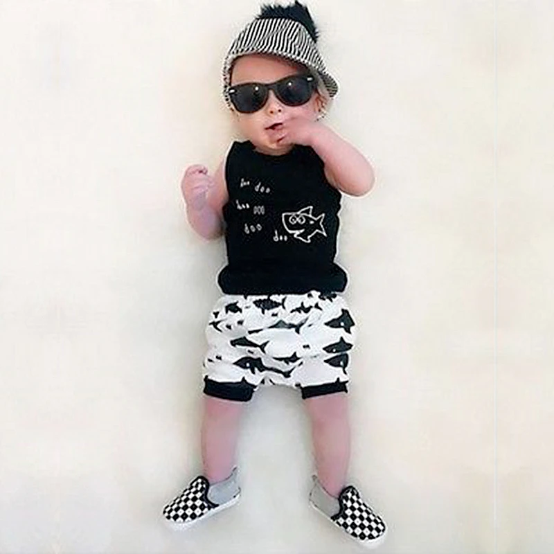 2PCs Baby Clothing Set Summer Baby Boy Clothes Cotton Newborn Baby Girl