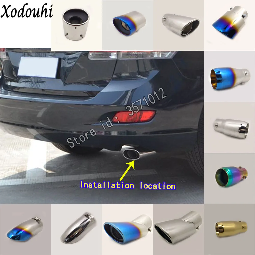 For Toyota Venza 2009 2014 2015 2016 car cover muffler exterior back pipe dedicate exhaust tip tail outlet ornament vent 1pcs