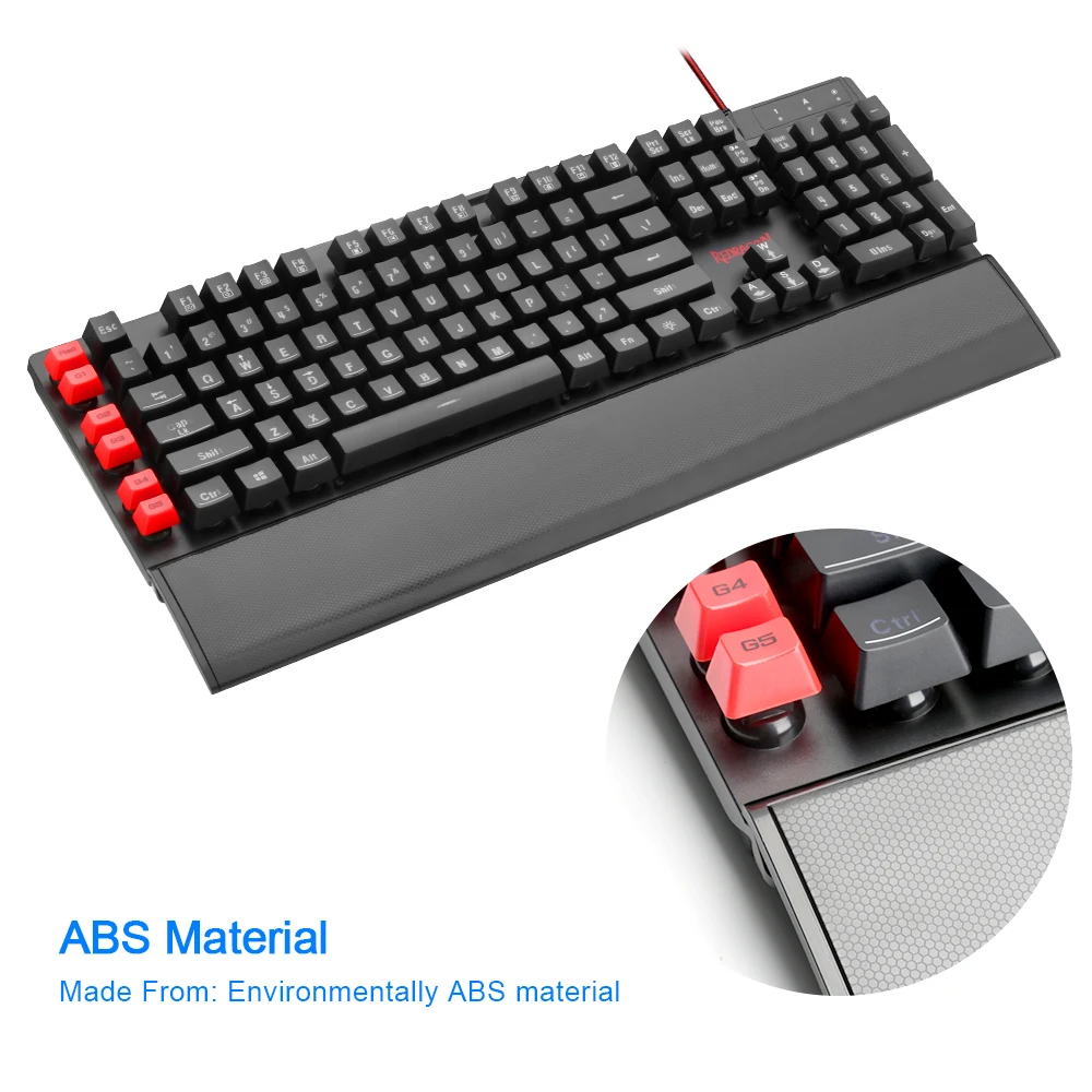 Игровая мембранная клавиатура Redragon K505 с USB эргономичный светодиодный экран 7