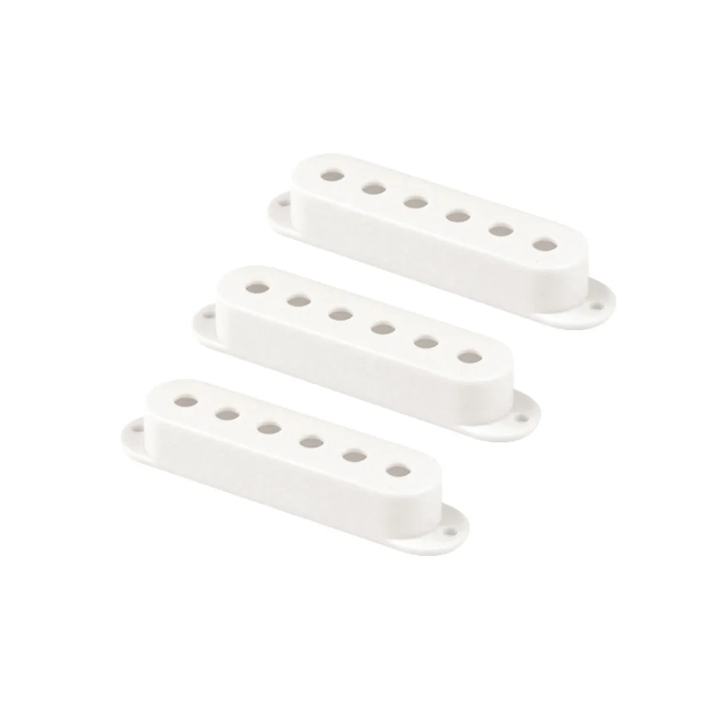 

NEW 3pcs Guitar Single Coil Pickup Covers White 48mm/50mm/52mm Set For ST Style Electric Guitar