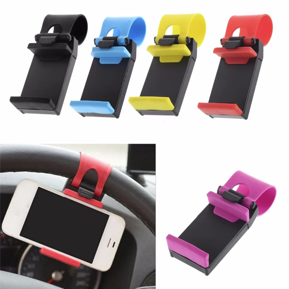 Car Steering Wheel Mount Holder Rubber Band For MP4 GPS Mobile Phone