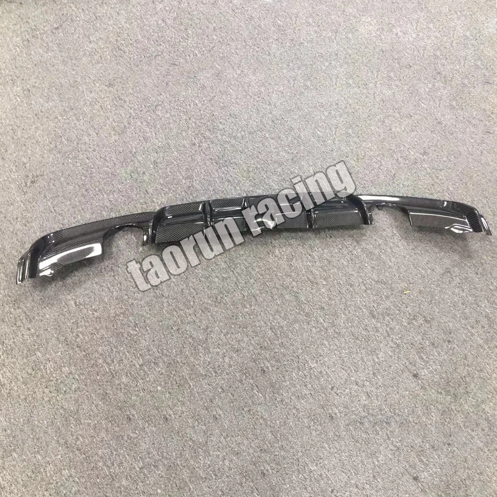  2 Outlet Stlyle Carbon Fiber Rear Bumper lip Diffuser with LED light for F30 318i 320i 328i 335i 34 - 32965282920