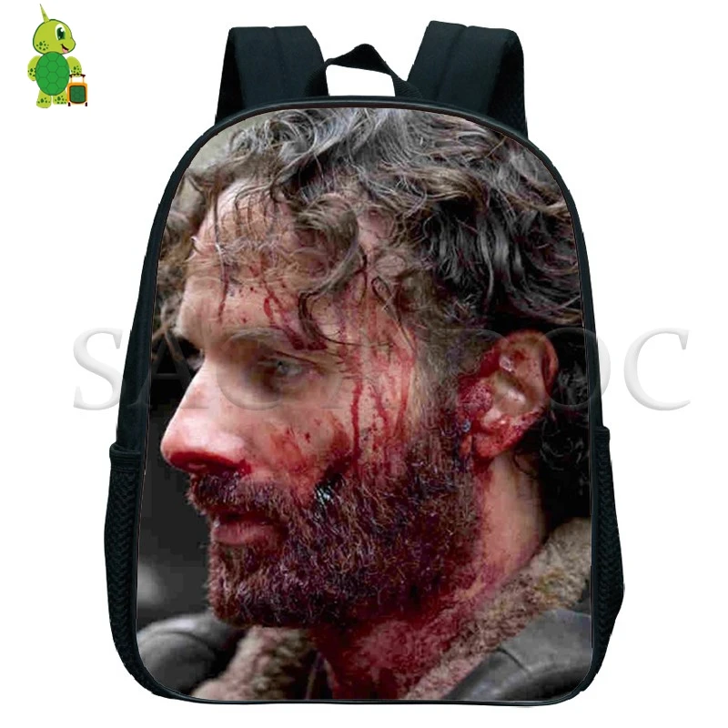 

The Walking Dead Rick Grimes Backpack Children School Bags Baby Boys Girls Primary Kindergarten Backpack Kids Small Book Bags