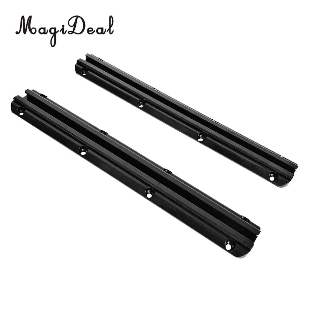 Aluminum Pair 12 inch Rail Hold Mount with Screws Mounting Hardware for Kayak Boat Dinghy Fishing Pole Rod Holder Accessories