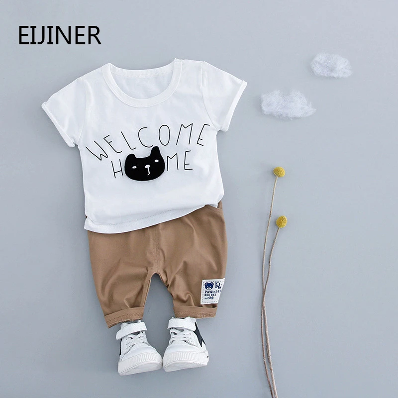 

Children Clothing Summer 2019 New Baby Boys Clothes Casual Kids Sport Suits Short-sleeved t-shirt+pants Kids Boy Clothing Sets