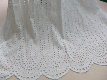 

Bilateral Symmetry White 100% Cotton Patchwork Embroidery Lace Fabric SkinFriendly Soft Summer Cloth Eyelet Lace Fabric