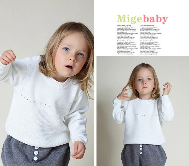 INS/свитера для маленьких мальчиков и девочек, Новые популярные пуловеры с вышитым Кроликом, белая и серая осенне-зимняя одежда для 12 мес.-5 лет, GW55