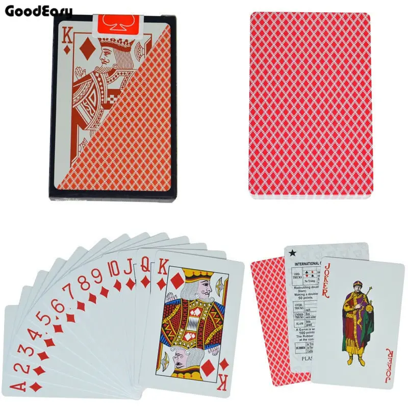 Пластиковые карты водоотталкивающие игральные карты Техасский Холдем игральные карты черный Jack пластиковая игровая карта покер карты игра, настольная игра 58*88 мм карты - Цвет: No.6688 Red
