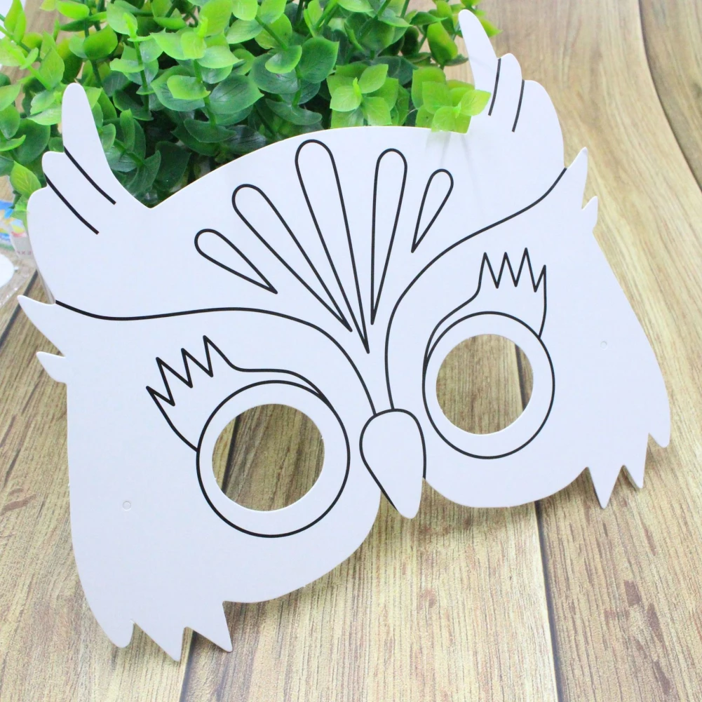 

Graffiti blank mask animal cartoon children coloring painting mask