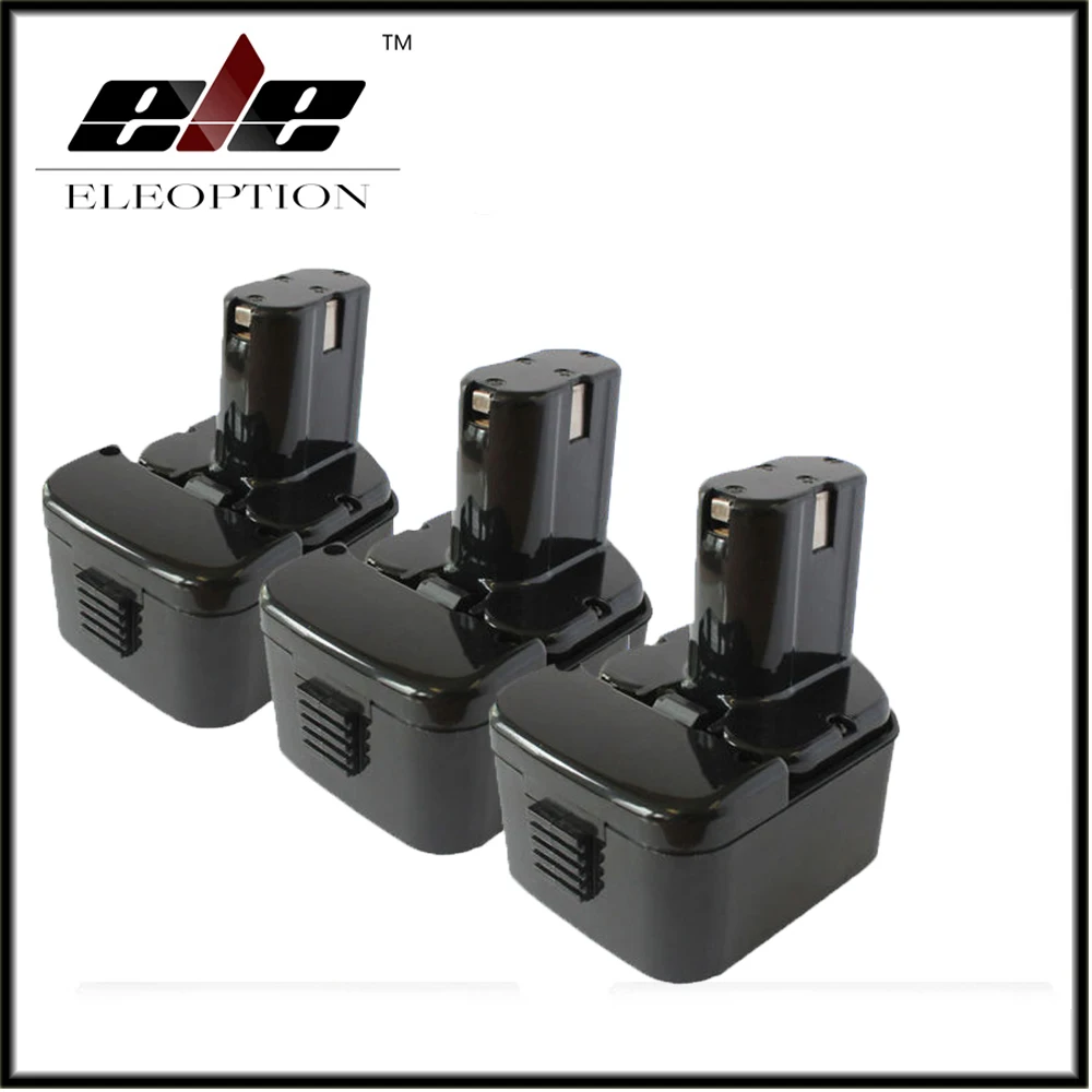 

3x Eleoption 12V 2000mAh Battery For HITACHI EB1212S EB1214L EB1214S EB1220BL C 5D 12 Volt